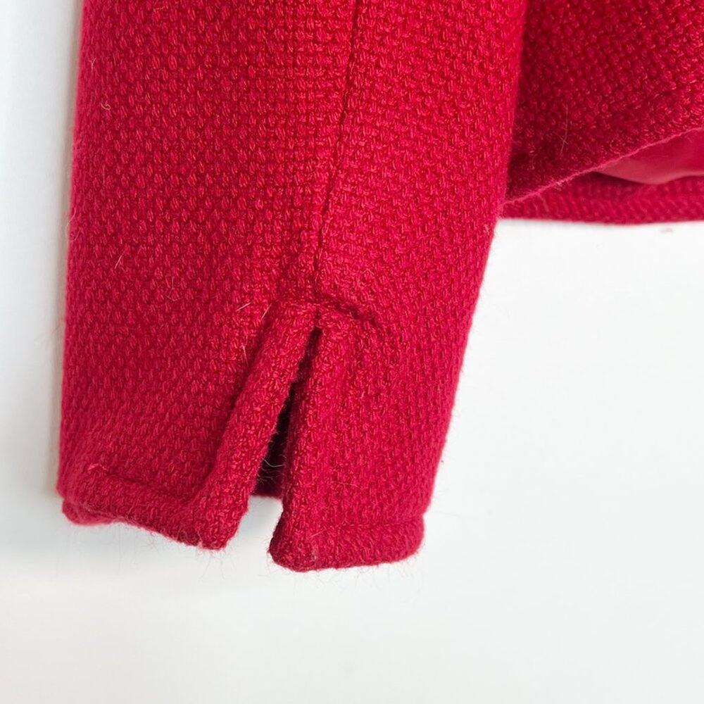 Talbots Red Wool Blend Pique Suit Jacket - Picture 11 of 14